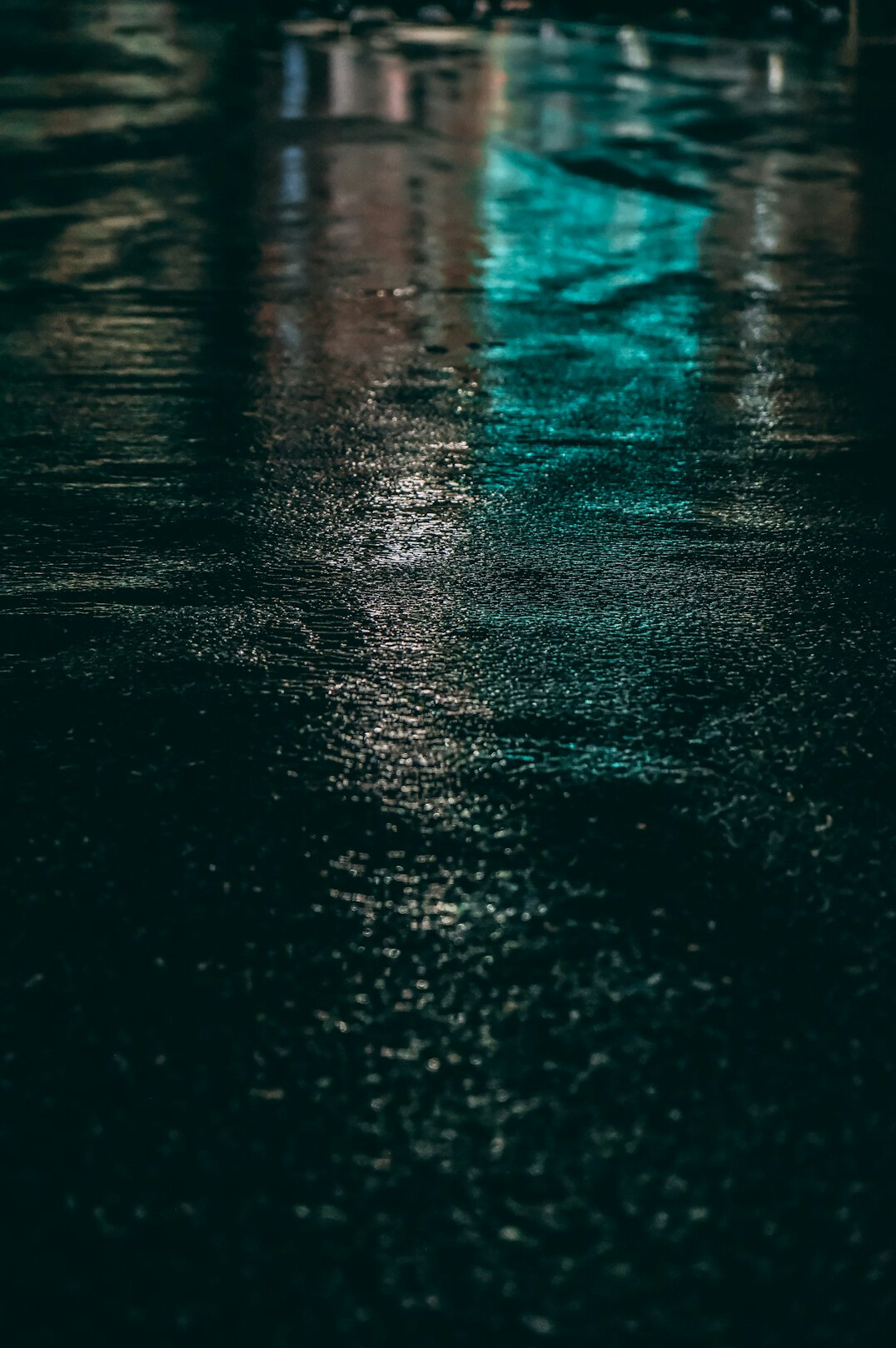 rainy street at night