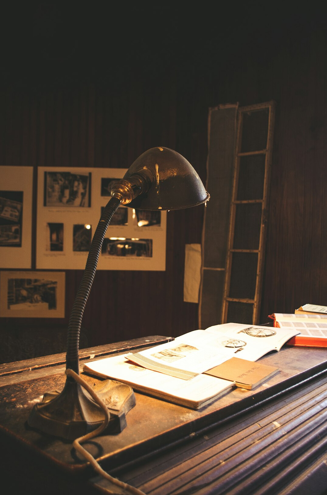 author writing thriller manuscript at desk